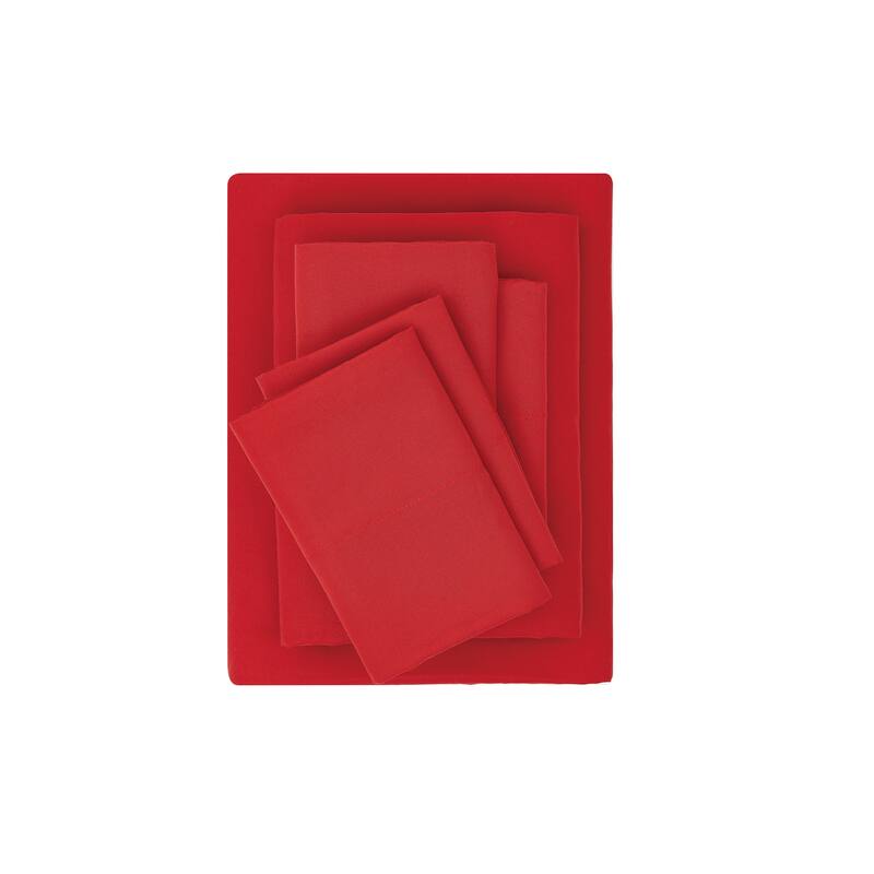 FUBU Solid Microfiber Sheet Set + Extra Pillowcases