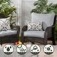 preview thumbnail 6 of 5, Heather Gray Outdoor 24-inch x 24-inch Premium Deep Seat Cushion Set (Cushions Only)