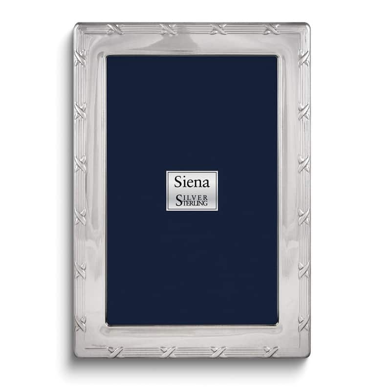 Curata Bilaminate Sterling Silver Reed and Ribbon 7.5x9.5 Frame
