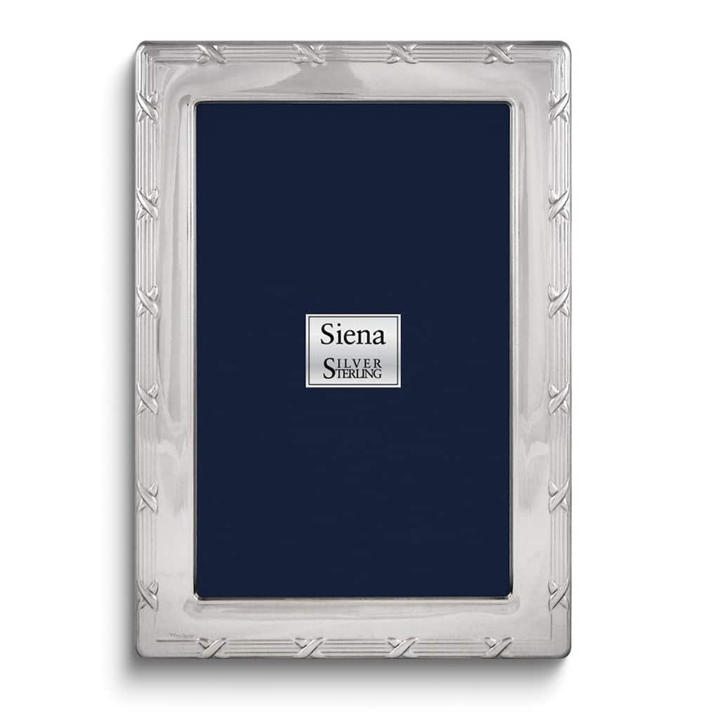 Curata Bilaminate Sterling Silver Reed and Ribbon 7.5x9.5 Frame