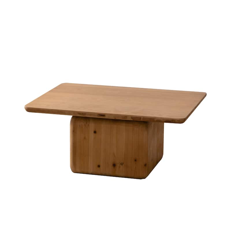 Vintage Fashion Style Square Coffee Table Set with Wood Grain Finish(Set of 2)