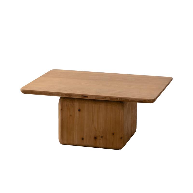 Vintage Fashion Style Square Coffee Table with Wood Grain Finish, for Living Room Office and Dining Room Black Set of 2