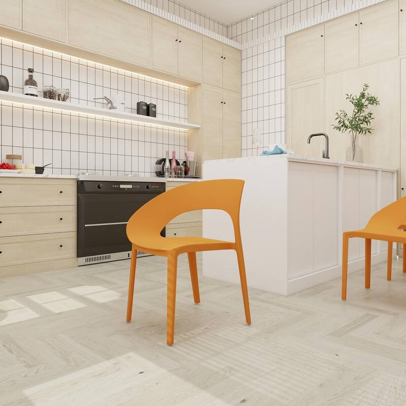 Indoor/Outdoor PP Plastic Seating - Tropical Orange