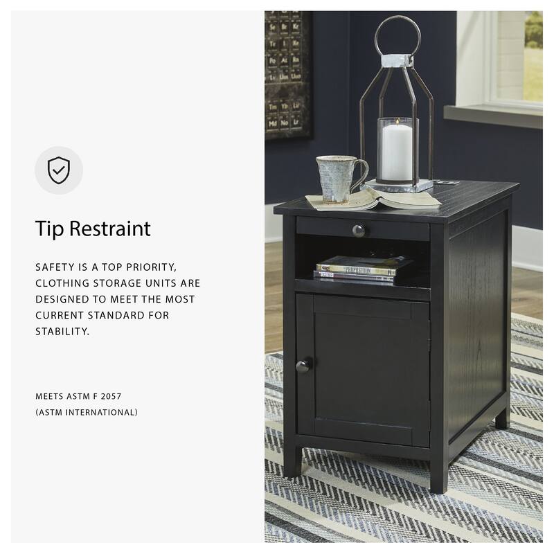 Signature Design by Ashley Treytown Chairside End Table - 16"W x 24"D x 24"H