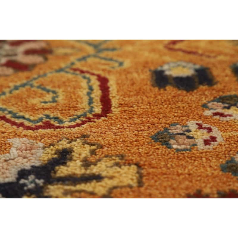 Orange & Rust Kazak Indian Runner Rug Handmade Wool Carpet - 2'6"x 12'0"