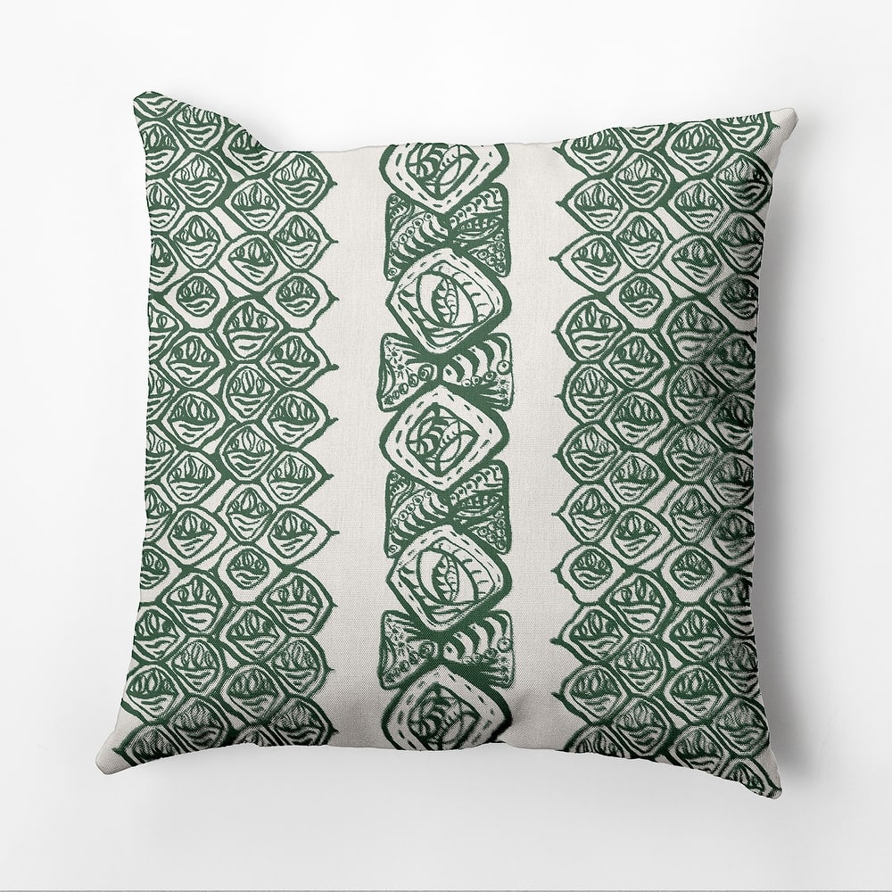 Central Comb Outdoor Pillow