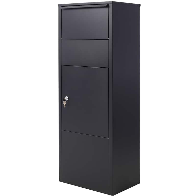 Large Package Delivery Parcel Mail Drop Box with Lockable - Black