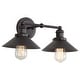 preview thumbnail 42 of 176, JONATHAN Y Florence Metal Shade Sconce 2-Light - Oil Rubbed Bronze