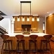 preview thumbnail 61 of 67, Farmhouse Linear Chandelier Rustic Wood Kitchen Island Lighting Dining Room Pendant Light Fixture with Seeded Glass Shade