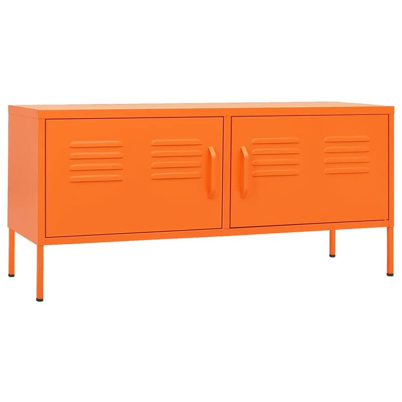 vidaXL TV Stand TV Unit Sideboard Home TV Console Media Unit Cupboard Steel - 41.3" x 13.8" x 19.7"