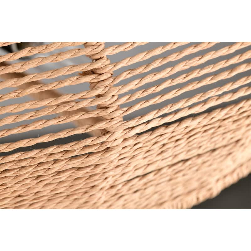 Akasha 28 Inch Rattan Rope Fandelier 6 Light with Remote (Color Optional)