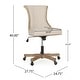 preview thumbnail 55 of 66, Coulee Upholstered Roll Back Swivel Office Chair by Christopher Knight Home - 24.75" L x 27.75" W x 35.50-40.00" H