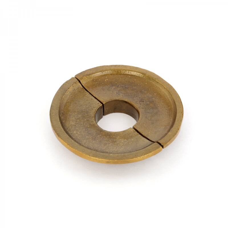 Aluminum Escutcheon Plate 3.13" OD Escutcheon 0.75" IPS Lacquered Antique Gold Finish Radiator Flange Renovators Supply