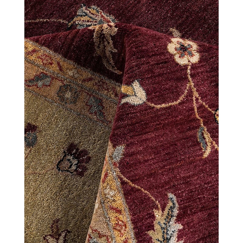 Oushak One-of-a-Kind Hand-Knotted Area Rug - Red, 9' 2" x 12' 3" - 9' 2" x 12' 3"