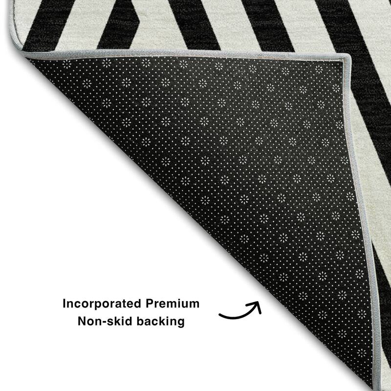 Premium Washable Super Soft Contemporary Geo Mayfield Rug