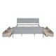 preview thumbnail 31 of 158, (Twin/Full/Queen)Curved Legs Design Platform Bed Frame with 4 Drawers