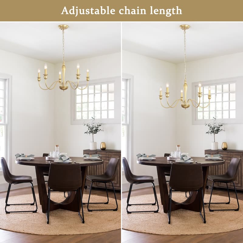 5-Light 28.14-inch Classic Chandelier Light for Kitchen Island Bedroom