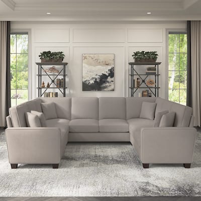 Stockton 112W U Shaped Sectional Couch by Bush Furniture