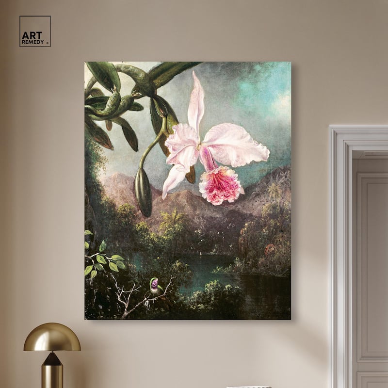 Orchid Blossoms 1873 Canvas by Art Remedy, Gallery Wrapped
