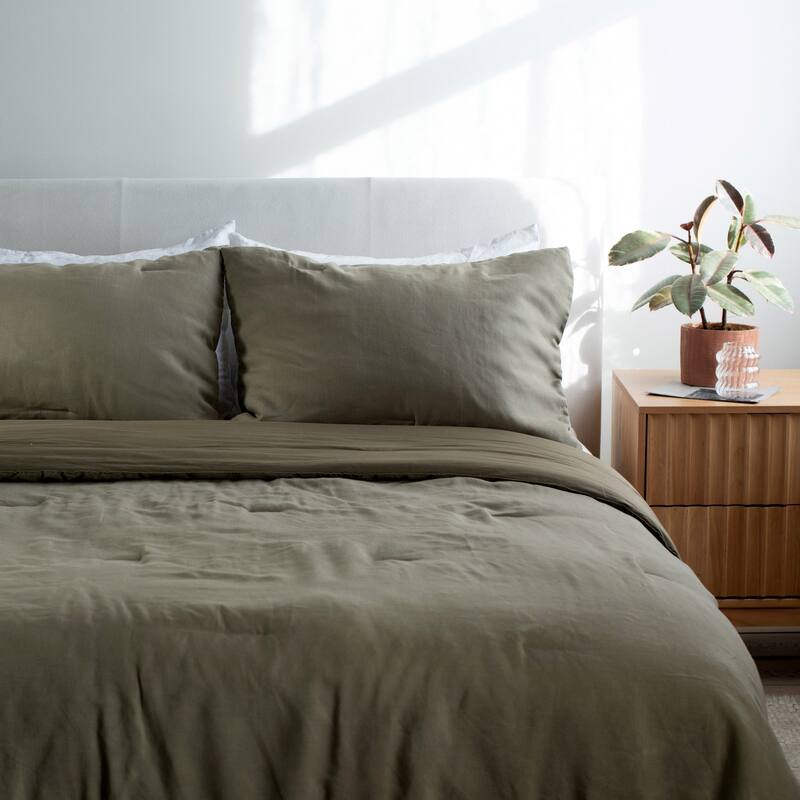 French Linen Comforter & Sham Set by BOKSER HOME