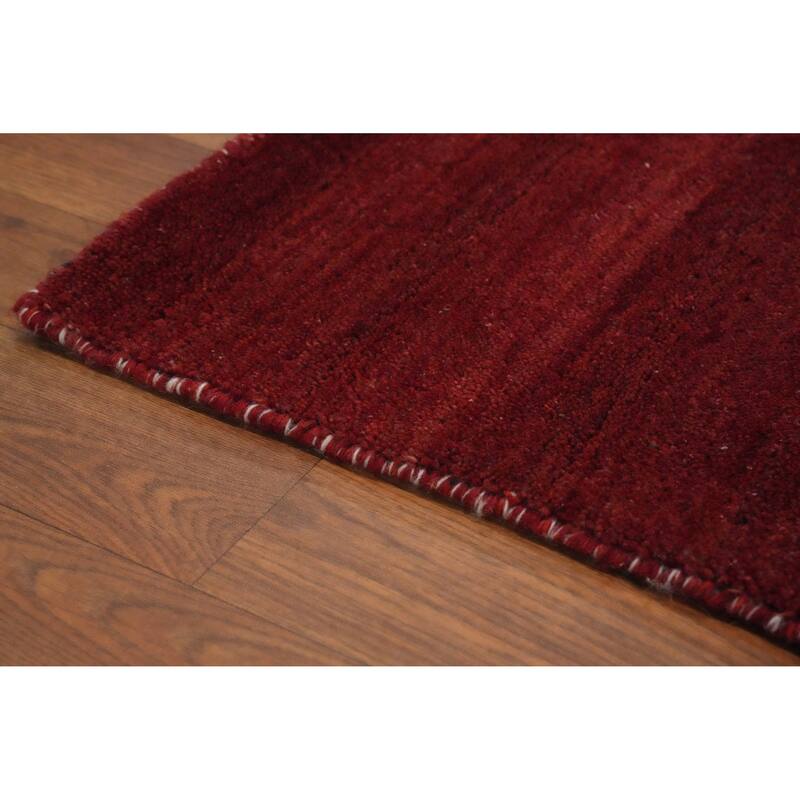 Hand Knotted Oriental 100% Wool Carpet Tribal Tribal Red Gabbeh Area Rug - 11' 3'' X 8' 2''