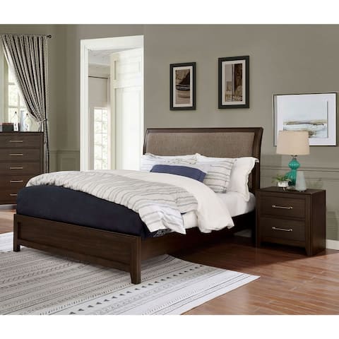 Furniture of America Yra Farmhouse Walnut 2-piece Bedroom Set