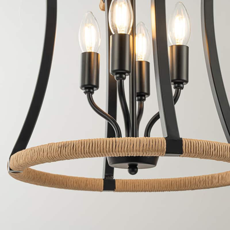 Margo 4-Light Modern Farmhouse Chandelier - 15 In. Wide