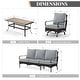 preview thumbnail 33 of 133, MAISON ARTS 4 Pieces Rattan Wicker Patio Furniture Set with Swivel Chairs and Coffee Table for Outdoor Spaces