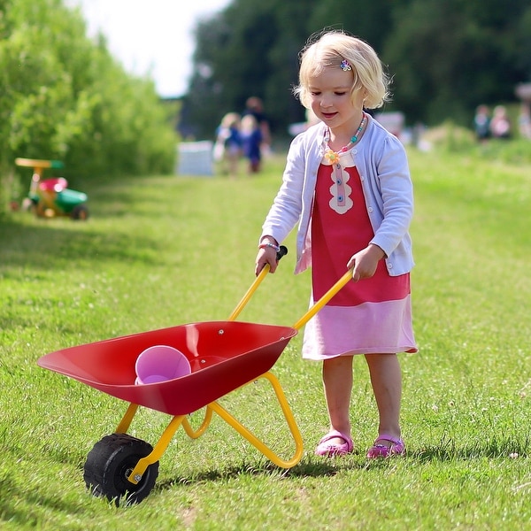 kids metal wheelbarrow