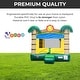 preview thumbnail 5 of 3, Pogo Bounce House Crossover Kids Inflatable Bounce House with Blower, Tropical Jungle Smiley Face Non Printed