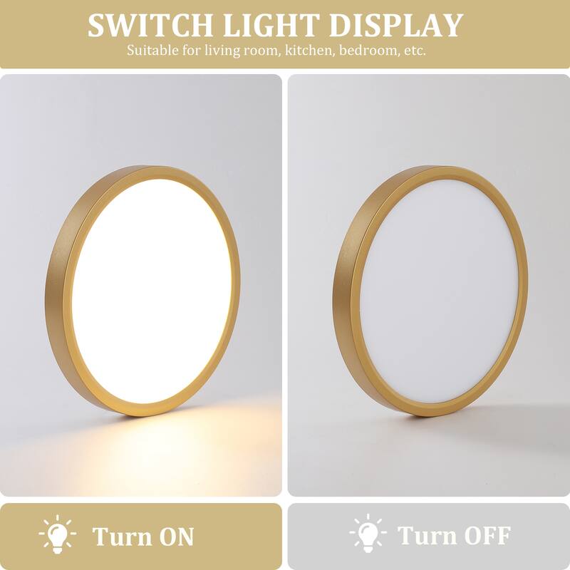Modern 9.06-inch Round LED Flush Mount Ceiling Lighting for Hallway Bedroom