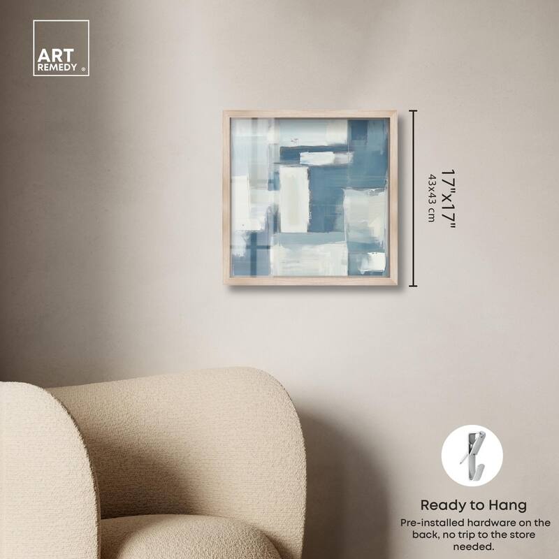Deconstructed Blue III Shadowbox by Art Remedy