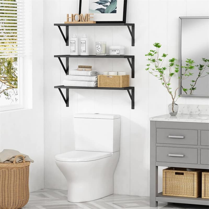 Floating Shelves 24 inches Long Set of 3 - 8"D x 24"W x 6.3"H