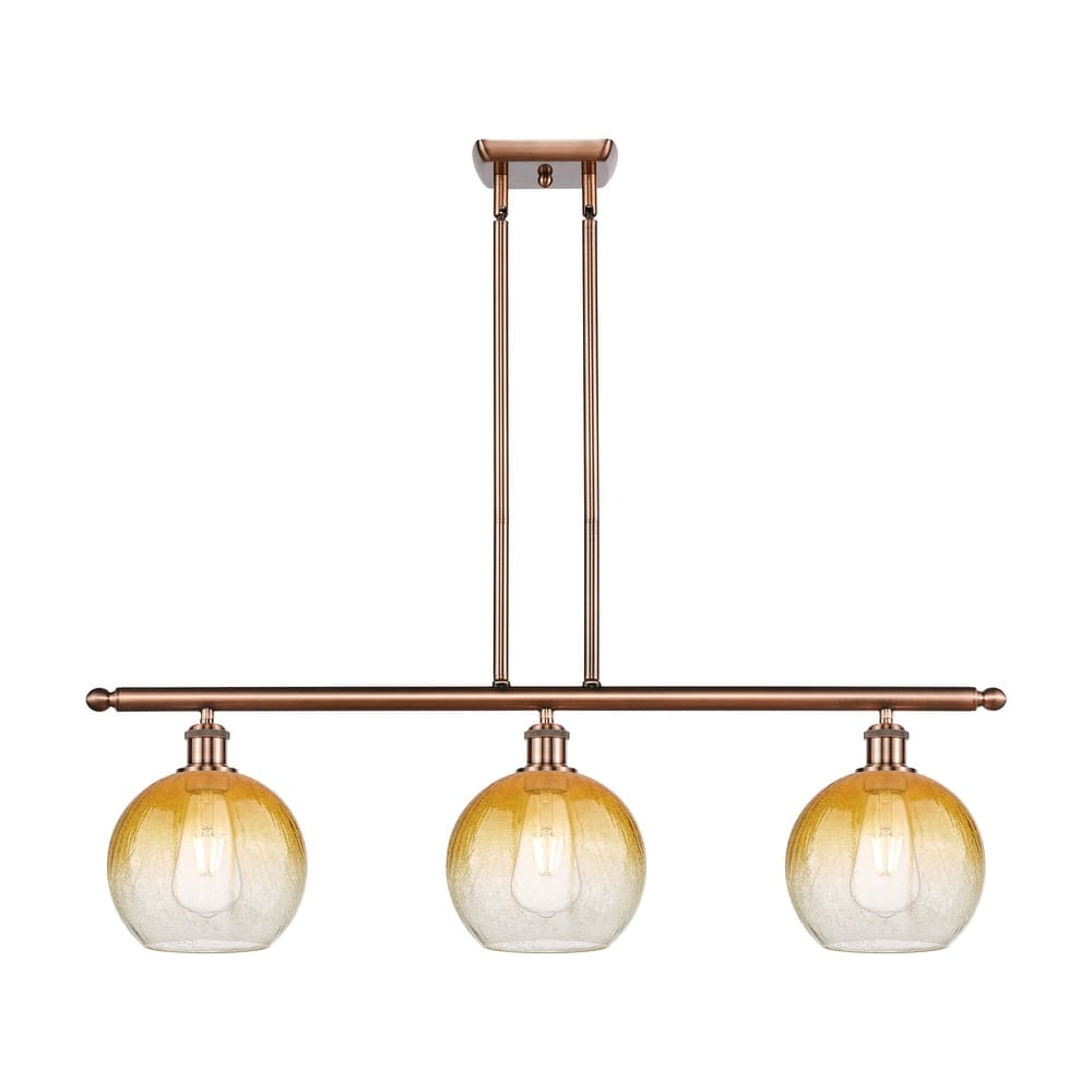 Innovations Lighting Endless Possibilities Ballston - Brookhaven Globe - 3 Light 36" Stem Hung Island Light