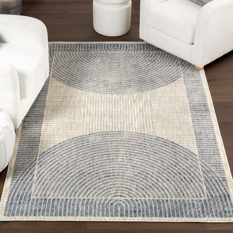 Nuloom Allyson Modern Geometric Area Rug - 4' x 6' - Blue