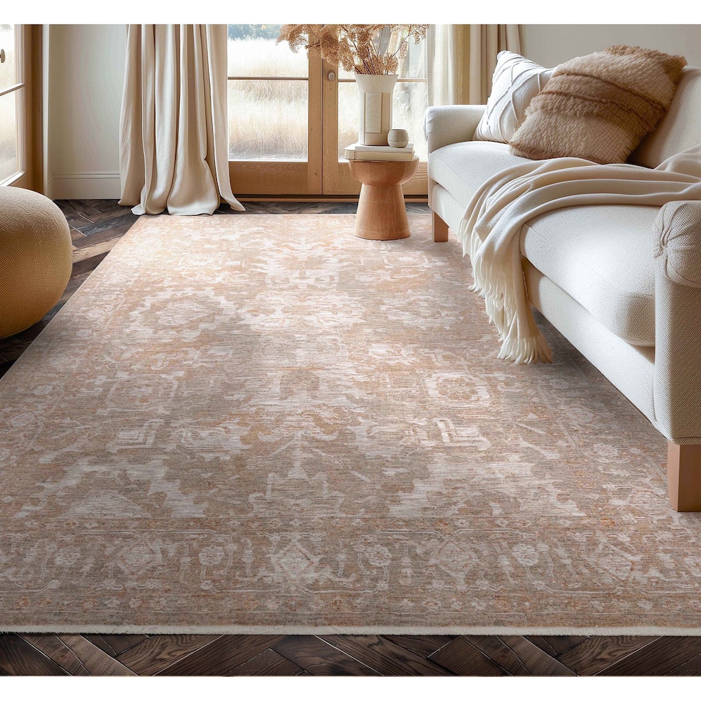 Well Woven Ethos Serenity Vintage Oriental Textural Earthy Neutral Rug