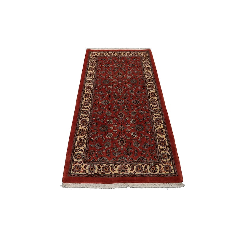 3'5''x6'3'' Hand Knotted Wool Burnt Orange 300 KPSI Plush Pile Rug - 3' 5'' x 6' 3''