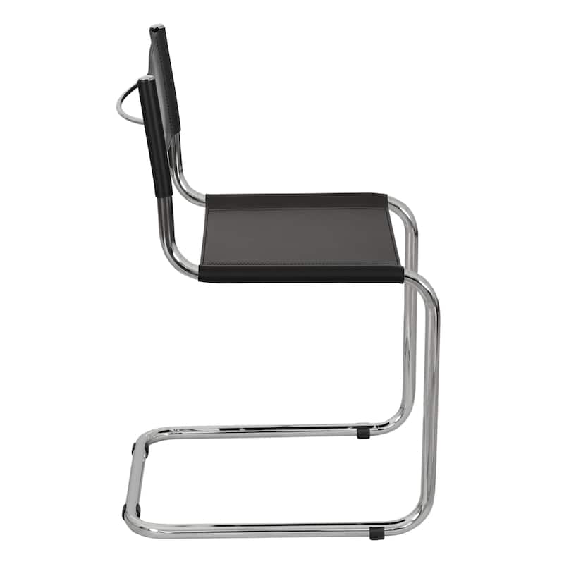 Breuer Chair Company Mart Stam Cantilever Side Chair w/ Chrome Frame (Various Bonded Leather Colors)