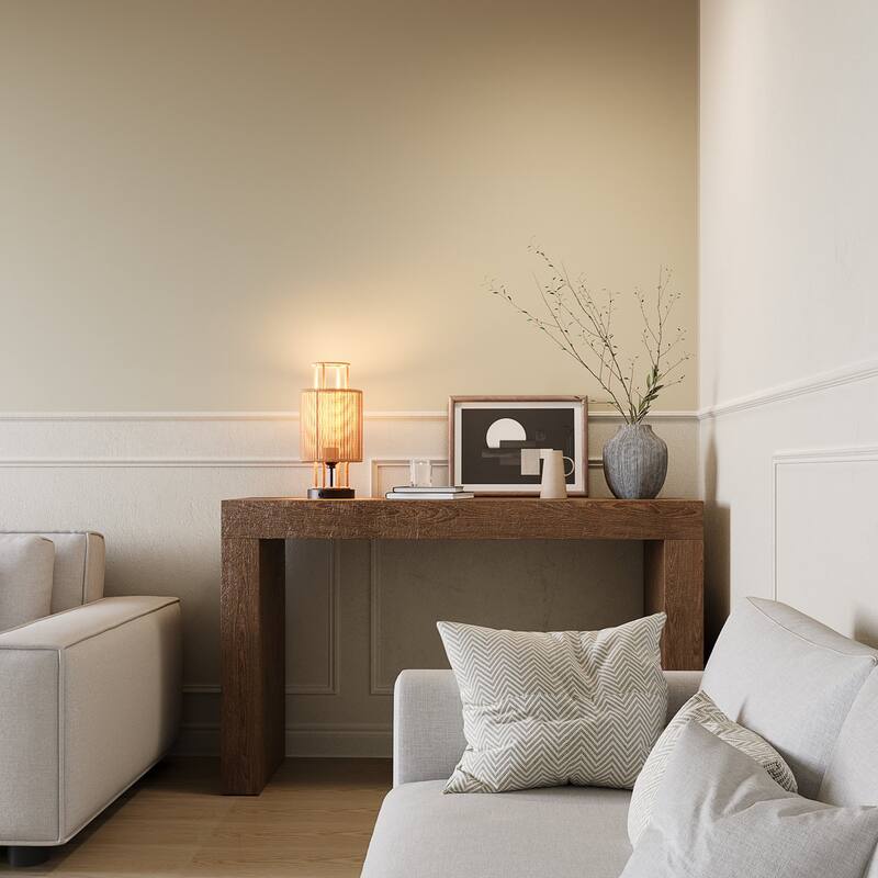 Acroma Modern Table Lamp with Rattan Shade