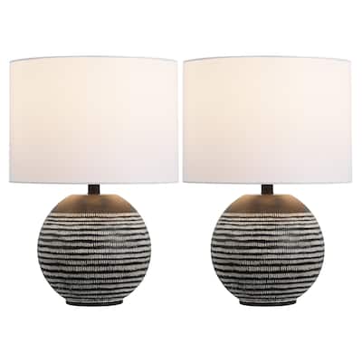 SAFAVIEH Lighting Soto 20-Inch Resin Table Lamp (Set of 2) - 14"W x 14"D x 20"H