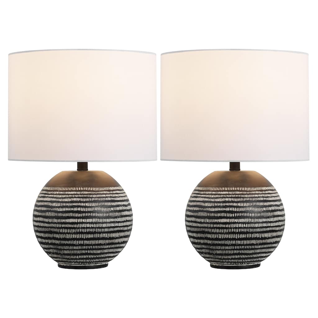 SAFAVIEH Lighting Soto 20-Inch Resin Table Lamp (Set of 2) - 14"W x 14"D x 20"H