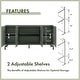 preview thumbnail 4 of 16, 247 Shop At Home Modern 60-inch 6-Shelf Dining Buffet and Sideboard with Metal Legs