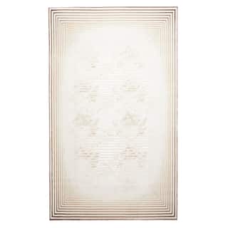 ECARPETGALLERY  Machine Made Ramona Tan Area Rug