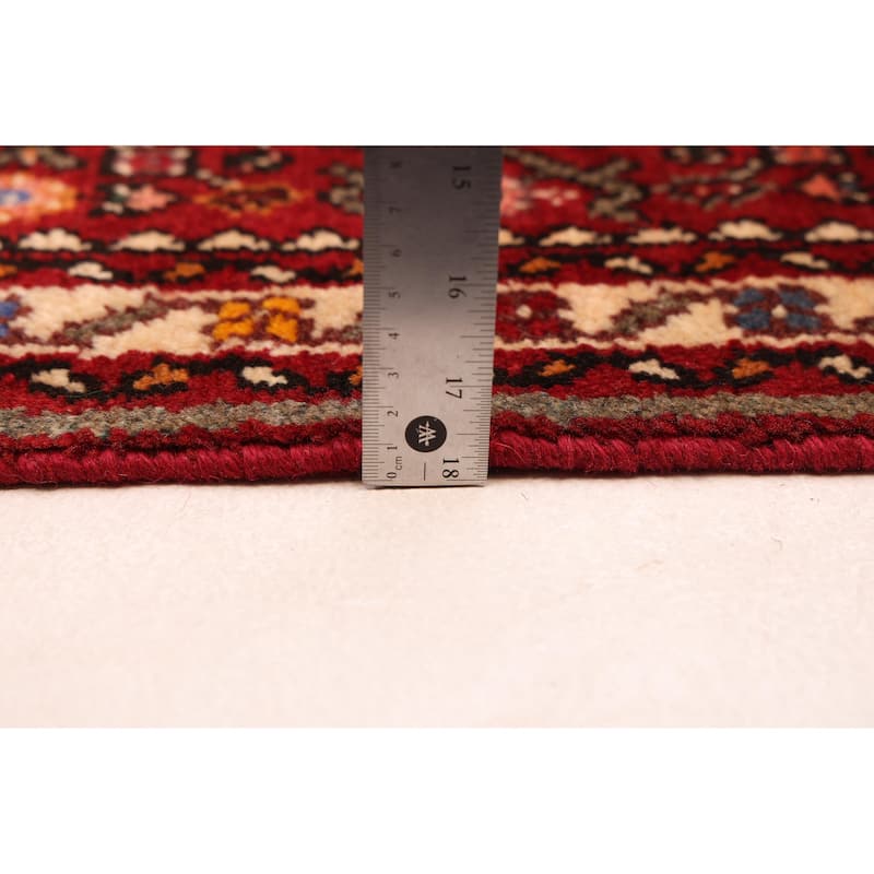 ECARPETGALLERY Hand-knotted Andelz Dark Red Wool Rug - 2'4 x 10'11