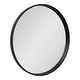 preview thumbnail 61 of 97, Kate and Laurel Travis Round Wood Accent Wall Mirror 31.5" Diameter - Black