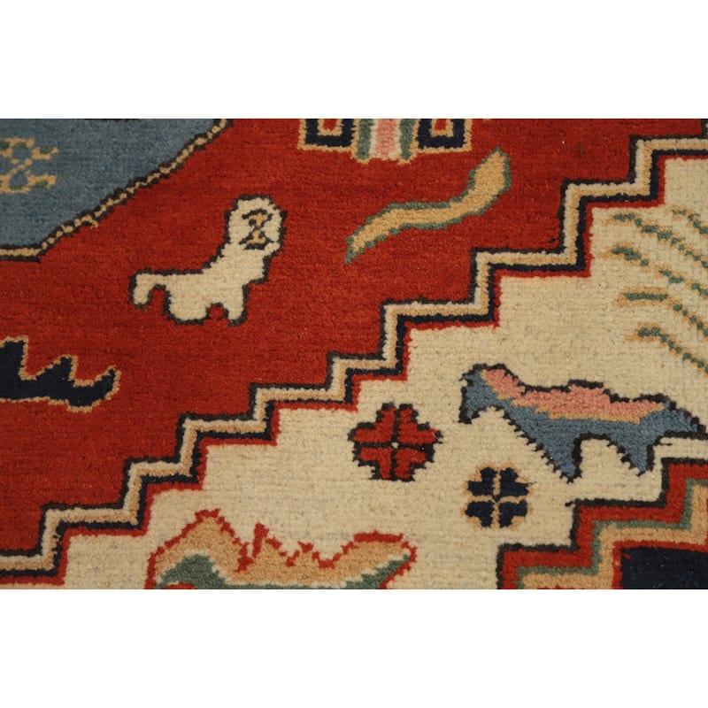 Hand Knotted Oriental 100% Wool Carpet Traditional Medallion Oranges & Rust Heriz (serapi) Area Rug - 9' 10'' X 8' 0''