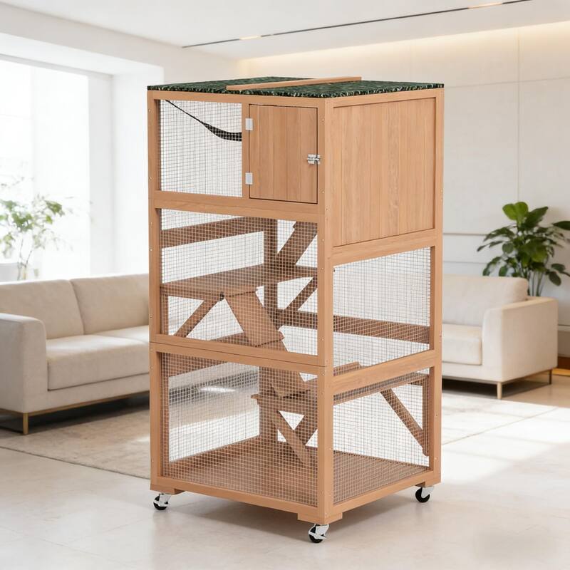 Wooden Outdoor Cat Enclosure House,Pet House