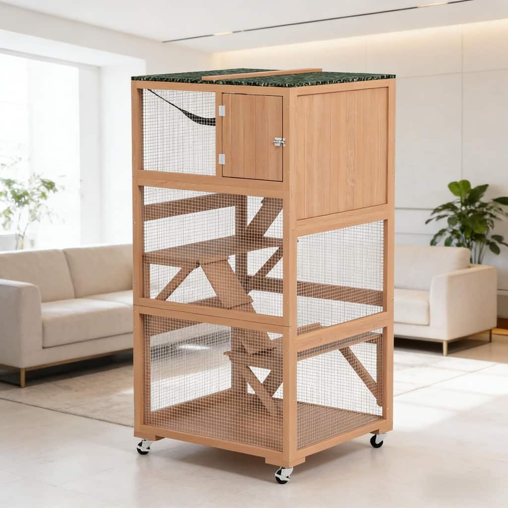 Wooden Outdoor Cat Enclosure House,Pet House