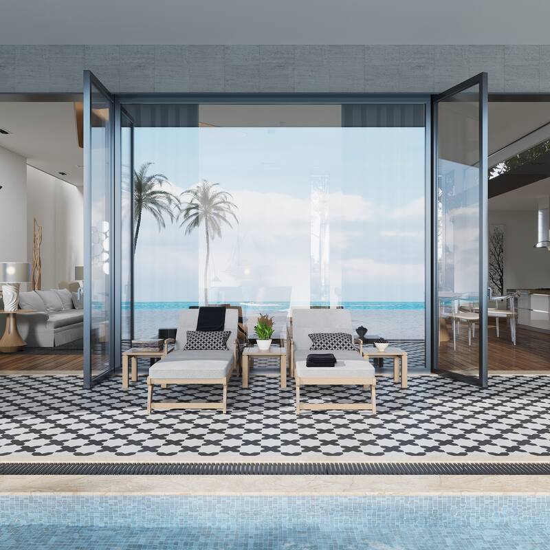 Seville 7" Star with 5" Cross Matte Porcelain Wall and Floor Tile (10.62 sq ft/case) - 68 Pack