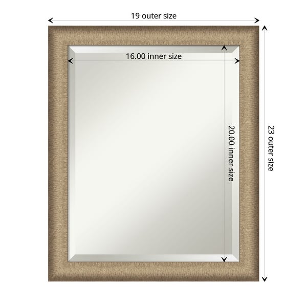 dimension image slide 14 of 18, Beveled Bathroom Wall Mirror - Elegant Frame